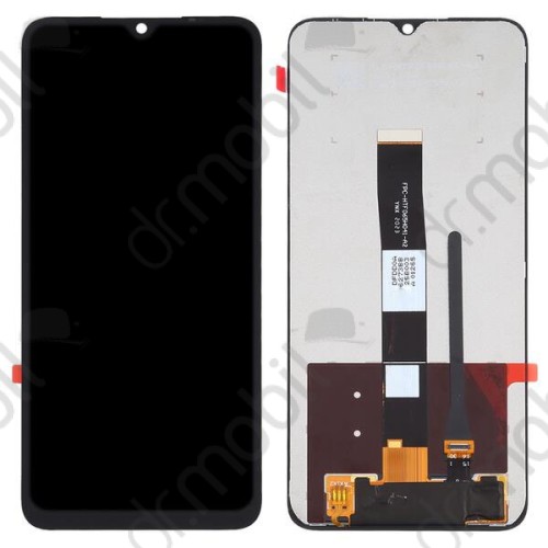 Kijelző érintőpanel Xiaomi Redmi 10C (lcd, érintőpanel, átvezető fóliával) fekete